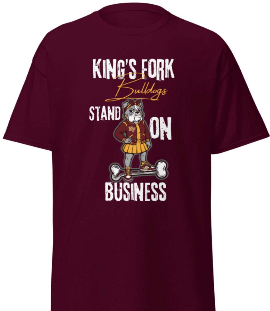 Lady Bulldog- Standing in Business Apparel