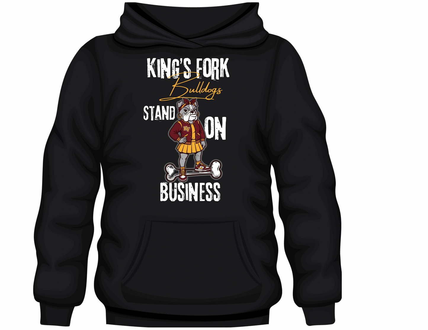 Lady Bulldog- Standing in Business Apparel