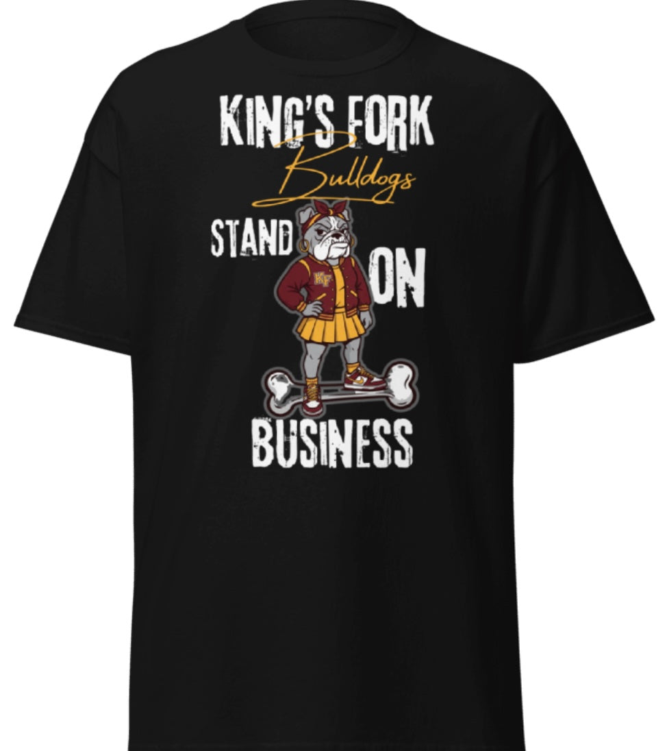 Lady Bulldog- Standing in Business Apparel