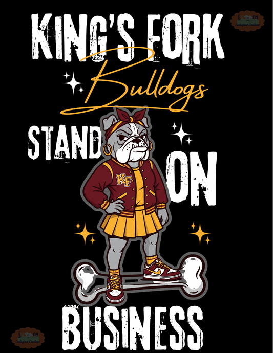 Lady Bulldog- Standing in Business Apparel